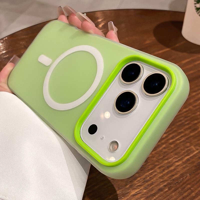 

Luxury Candy Color 2 IN 1 For Magsafe Magnetic Phone Case for iPhone 17 Pro Max 16 15 14 13 12 Plus Wireless Charge Matte Cover For iPhone 11 Pro зелёный