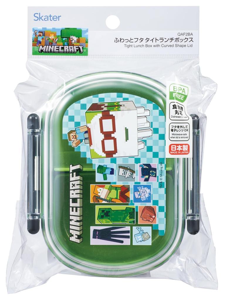 Skater Bento Fluffy Serving Single Made In Dishwasher and Microwave Minecraft Size Kids' Box, Capacity, Tier, 360ml, Japan, Safe, 26, Boys' (QAF2BA-A)