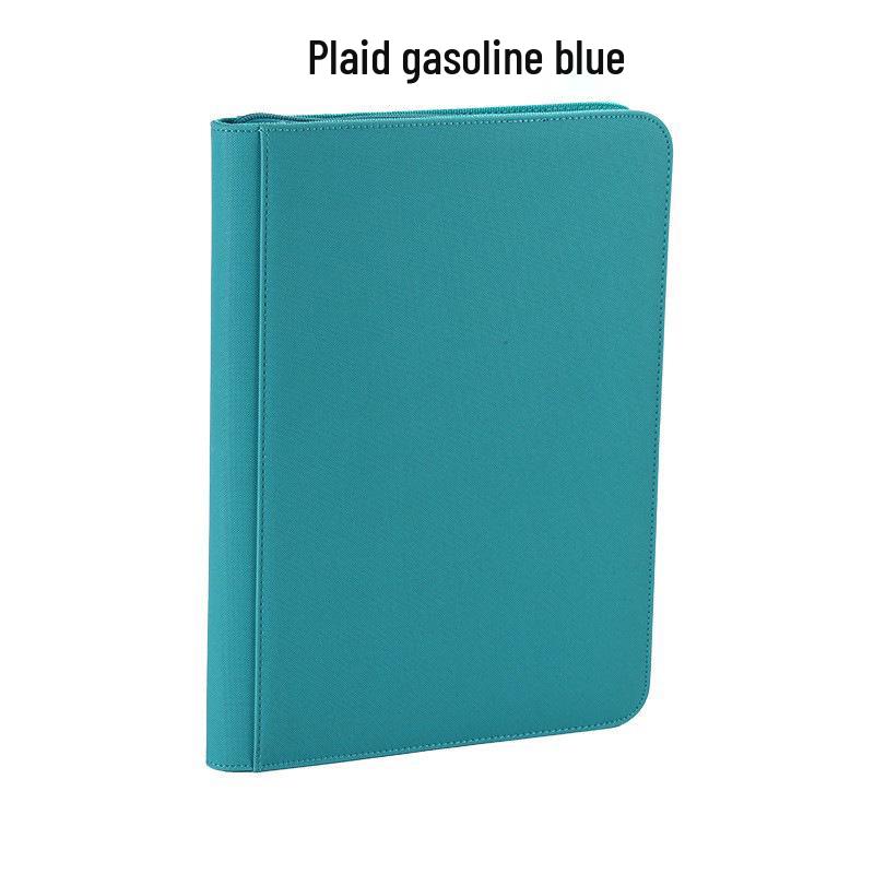 PU Leather Zipper 9-Grid Anime Card Storage Album with 360 Slots for Tabletop Game Cards