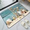 Ocean Coastal Bath Mat Non Slip Floor Entrance Carpets Super Absorbent Rug Home Indoor Living Room Bathroom Decorative Doormats