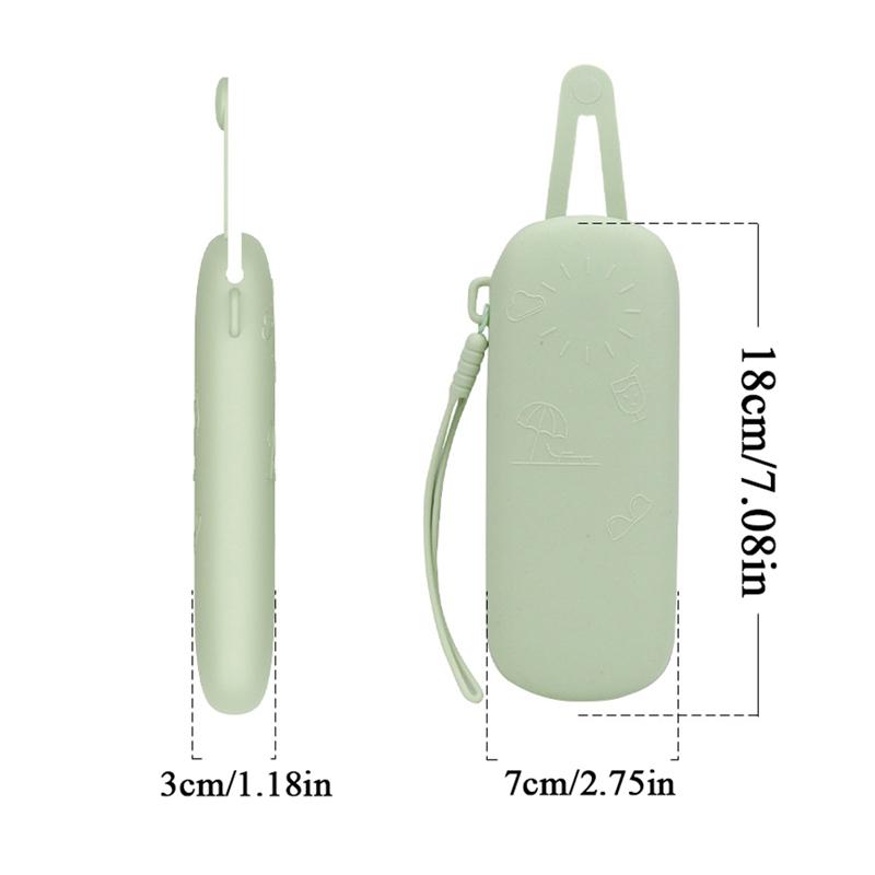 Ultra-light Soft Silicone Glasses Case With Hand Strap Travel Sunglasses Cover Anti Scratch Dustproof Glasses Protective Cover