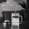 GIANXI Glass Cup, Double-Layer High Borosilicate, Summer Cup with Handle, Heat-Resistant Tea Cup, Water Mug, Gift
