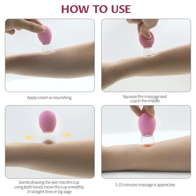 Facial Cupping Massage Cups Rubber Vacuum Cupping Set Facial Relaxation Nipple Correction Body Skin Lifting Cupping Device