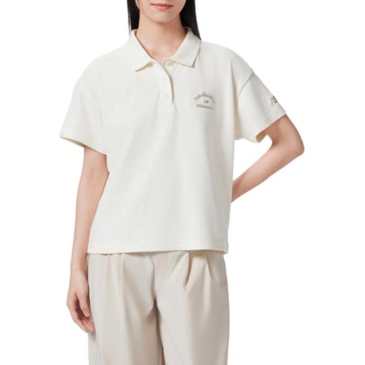 New Balance Polo Shirt Women's Ecru NFE22252-IV