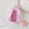 Polka Dot Carrying Bag 3D Stereo Shape Transparent Shell Figure Display Bag Bunny Ear Design 15Cm Storage Pouch Travel Carry
