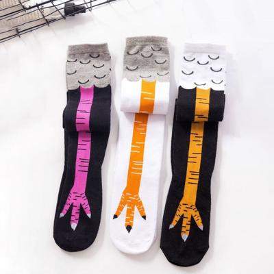 Yousheng 1 Pair Winter Stockings Knee Length Chicken Leg Socks Personalized Halloween Fun Cartoon Socks Christmas Events Legwear Hosiery