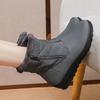 Winter Snow Boots Women's Velvet Non-slip Warm Waterproof Short Boots Casual Mid-tube Cotton Shoes Women