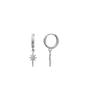 Earrings - LUXENTER - Mandrake - Rhodium Plated - Brilliant Zirconia - Hoop Earrings