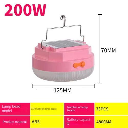 Solar Outdoor Tent Camping Light Charging Emergency Light Portable High Brightness LED Night Market Stall Lighting