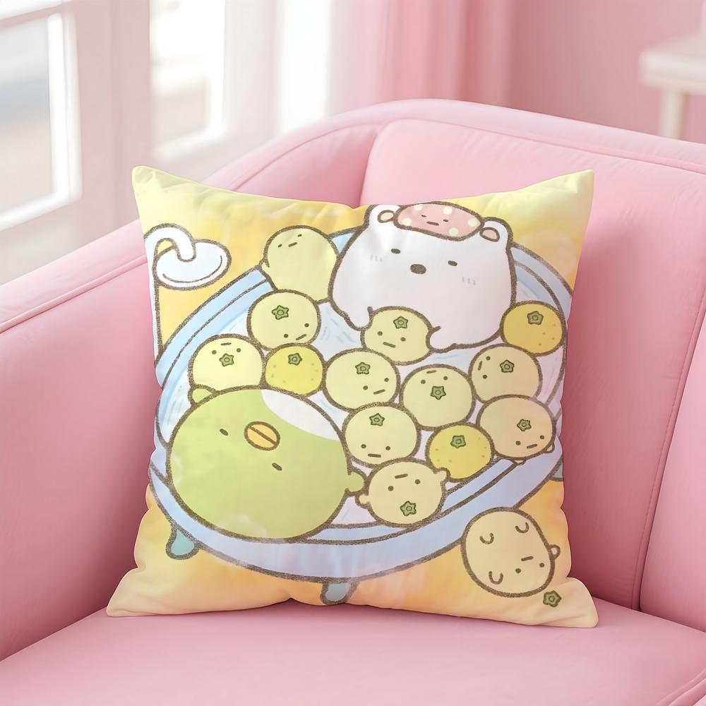 Cute Cartoon Anime SumikkoGurashiS Cushion Cover Pillow Case Soft Skin Friendly Fabric  Concealed Zipper