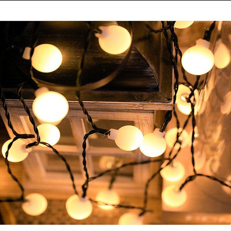 

30 светодиодных гирлянд с ретро-лампочками на солнечной батарее для сада, улицы, сказочный свет, лето 30LED-Warm