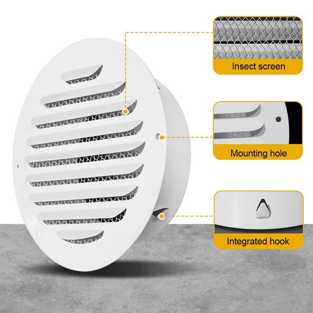 Round Air Ventilation Cover Stainless Steel Air Vent Grille Air Outlet Vent Ducting Ventilation