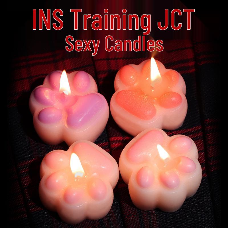 Soy Wax Cat Paw Candle - Long-lasting, Low-temp Drip for Intimate Fun