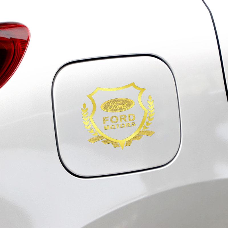 1Pcs Car Body 3D Stickers Wheat Ears Styling Emblem Auto Decoration For Ford Focus Mk2 Mk3 Fiesta Fusion Ranger Mondeo S-MAX Kuga