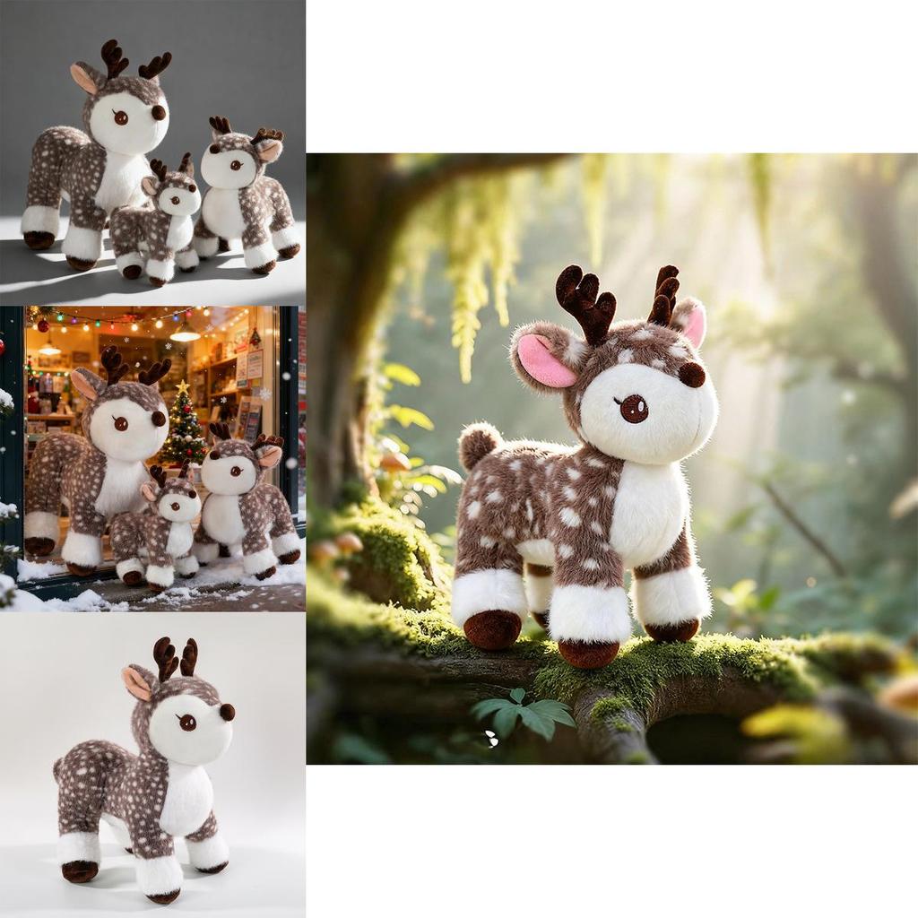Plush Deer Toy With Pp Cotton Filling For Kids And Gift Giving