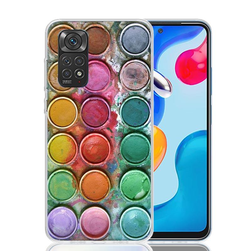Watercolors Set Paint Palette Painting Box Phone Case For Xiaomi Redmi Note 15 14 13 12S 12 Pro Plus 11S 11E 11 11T 10S 10 Art S