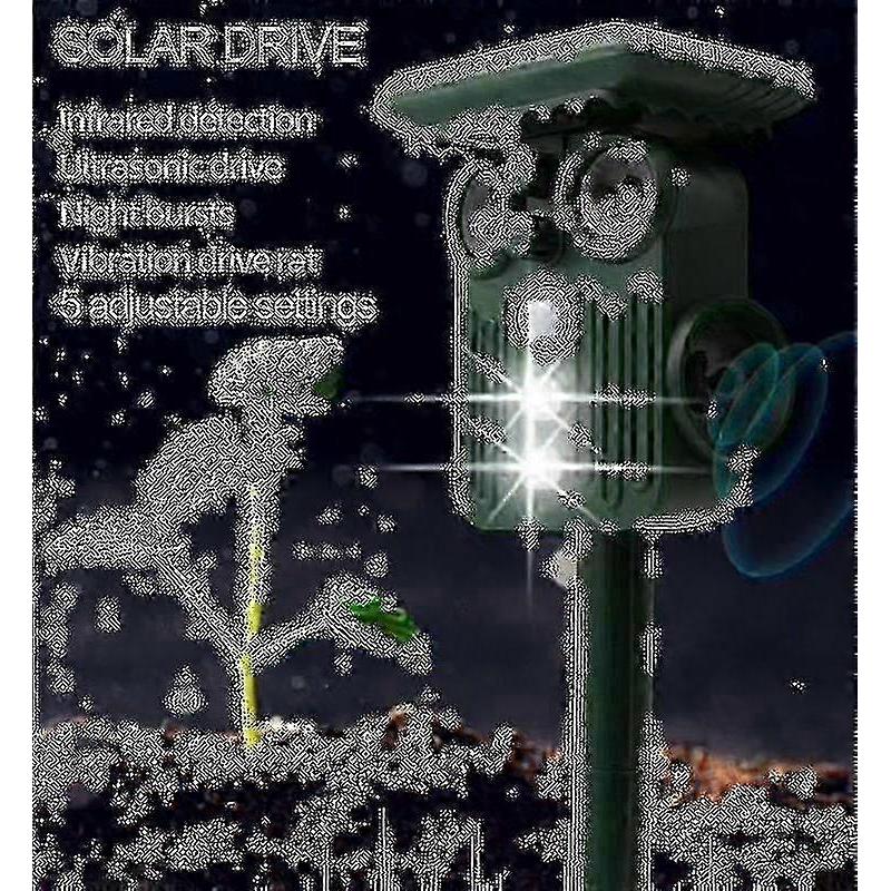 Ultrasonic Solar Deer Repeller - 5 Adjustable Modes - Get Rid Of Deer In 48 Hours hwy