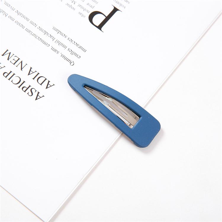 PL Water Drop Type Matte Texture Bb Clip Candy Color Cross Word Korean Girl Heart Hair Clip