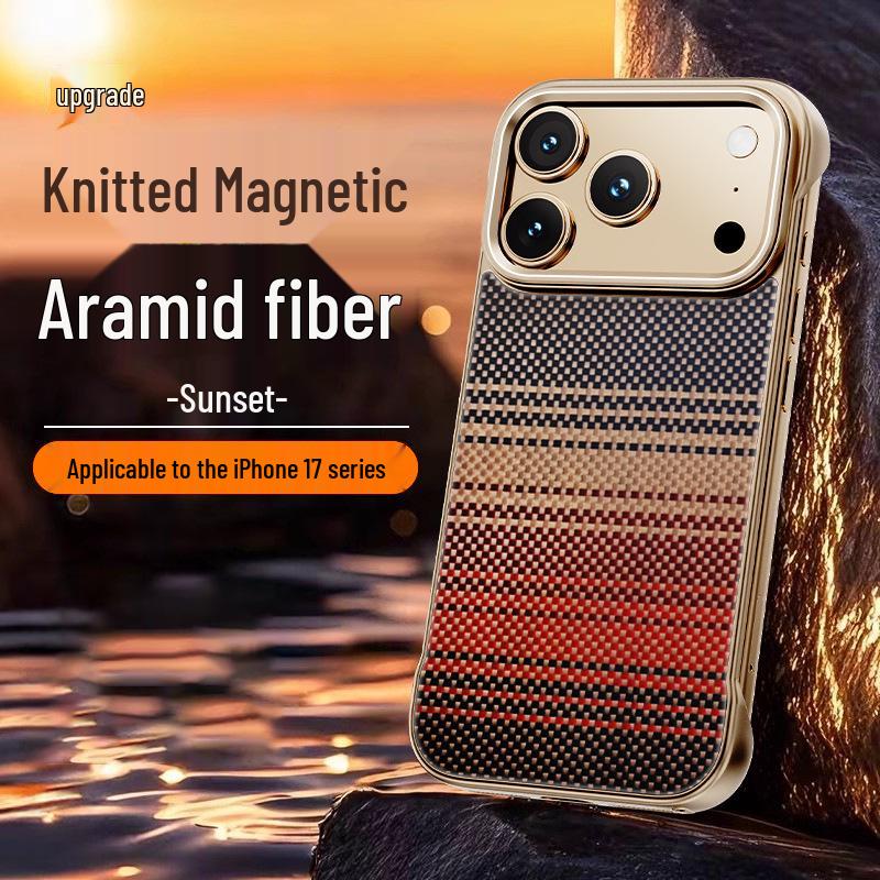 Kevlar Aramid Fiber Magnetic Case for Apple 17 Pro Max - Borderless Design