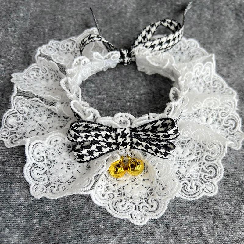 Pet Scarf: Dog Drool Bib with Bell and Bow Tie for Medium/Small Dogs and Cats