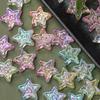 DIY Material Transparent 10Pcs Acrylic Charms Star Pentagram 20mm Beads UV Plated Creative Jewelry Accessories Pendant Bracelet Necklace