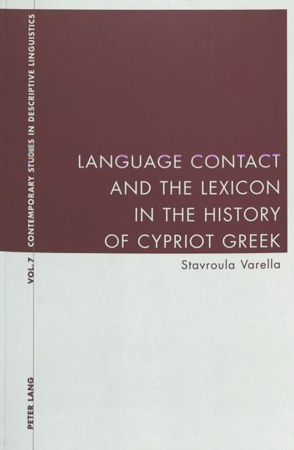 Kniha Language Contact and the Lexicon In the History of Cypriot Greek : 7