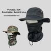 Fashion UV Protection Balaclava Hat Face Cover UPF 50+ Sun Hat Large Casual Bucket Hat Hiking