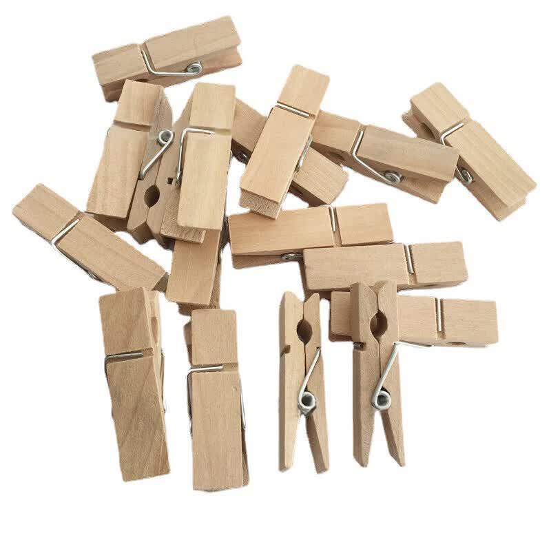 TRNFA Natural Wood Mini Craft Clips