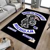 1pc Sons of Anarchy Michigan MC Carpet Anti Slip Polyester Floor Mat for office.Bedroom