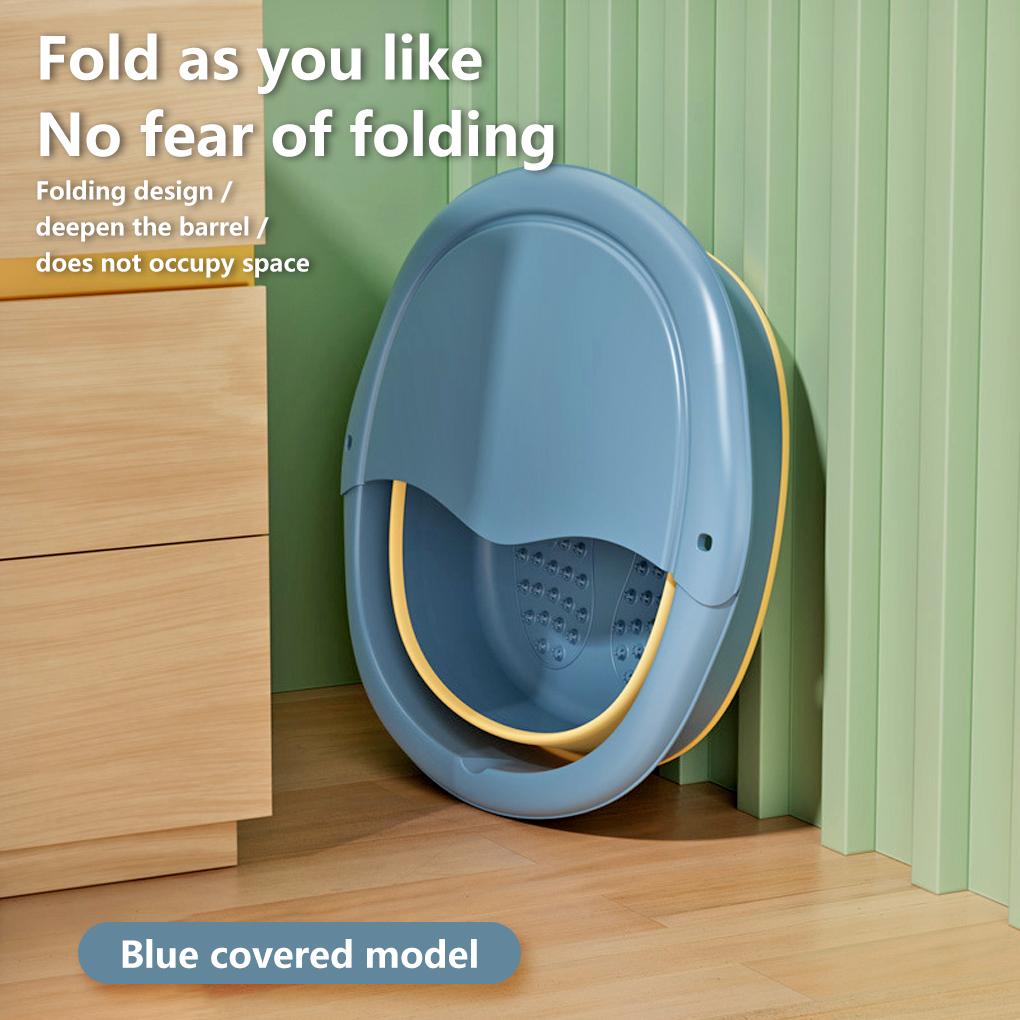 Складне Відро для Миття та Масажу Стоп, Щиколоток та Пальців Ніг, Великий Об'єм, Ванночка для Ног, Таз для Миття Ніг, Масажний Салон, Педикюр, Побутові Приналежності