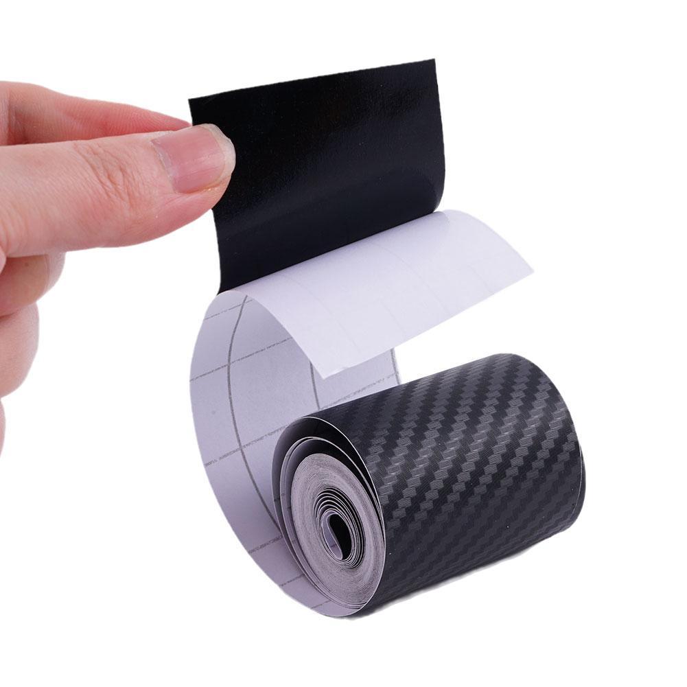 High-quality Nano 3D Carbon Fiber Car Stickers For Door Protection Trim Tape Sill 5CM Waterproo M3J9