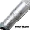 0-25 mm 0,01 mm DIY-Messwerkzeug außerhalb des externen metrischen Messgeräts Mikrometer Maschinistenmessung mit Box