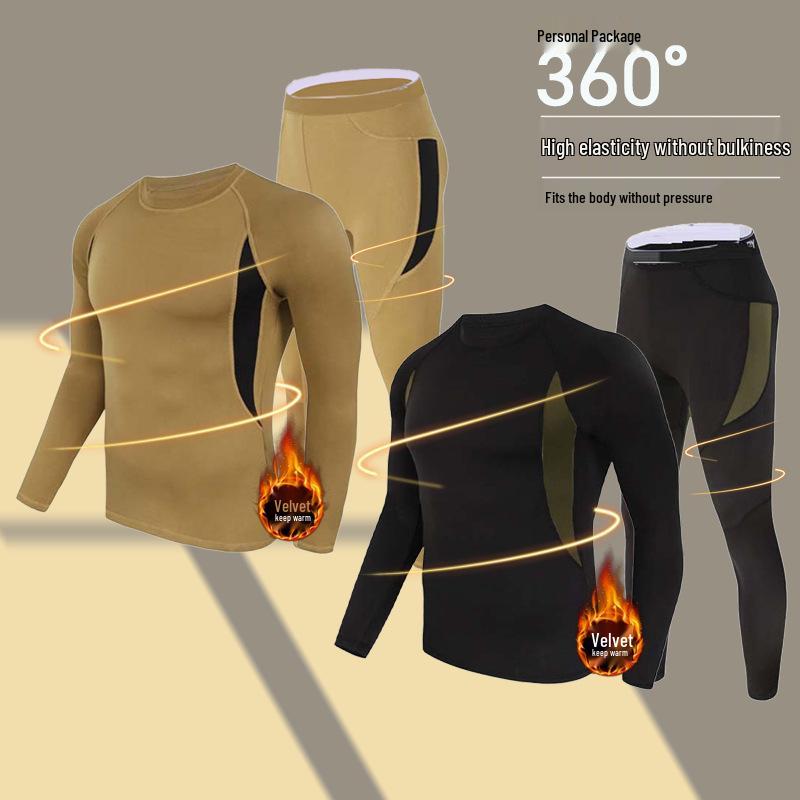 Men's Quick-Dry Thermal Cycling & Fitness Fleece Set