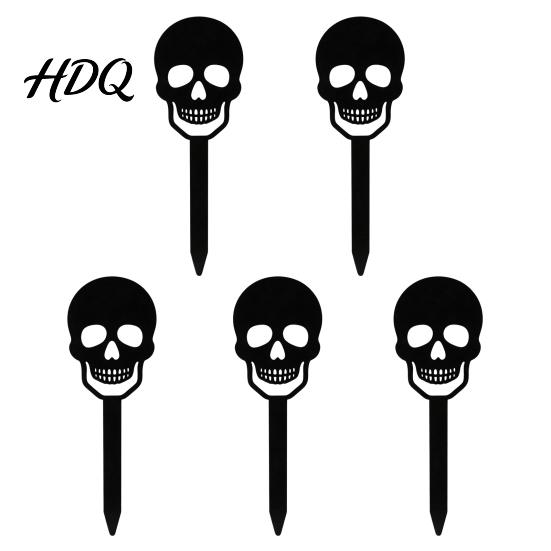 Witch Hat Flower Pot Decor 5Pcs Halloween Planter Stakes Acrylic Garden Sign for Outdoor Yard Lawn Backyard Indoor Potted Plant Accessories