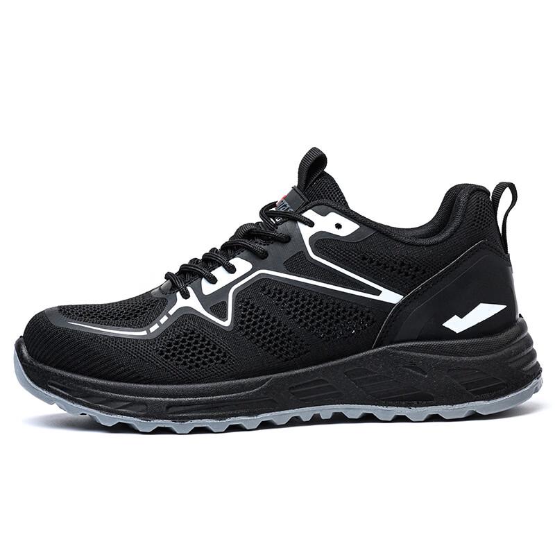 Men's Breathable Summer Safety Shoes with Steel Toe and Midsole Protection