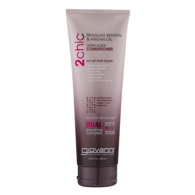 2 Chic Brazilian Keratin & Argan Oil Ultra-Sleek Conditioner, 8.5 Fl Oz