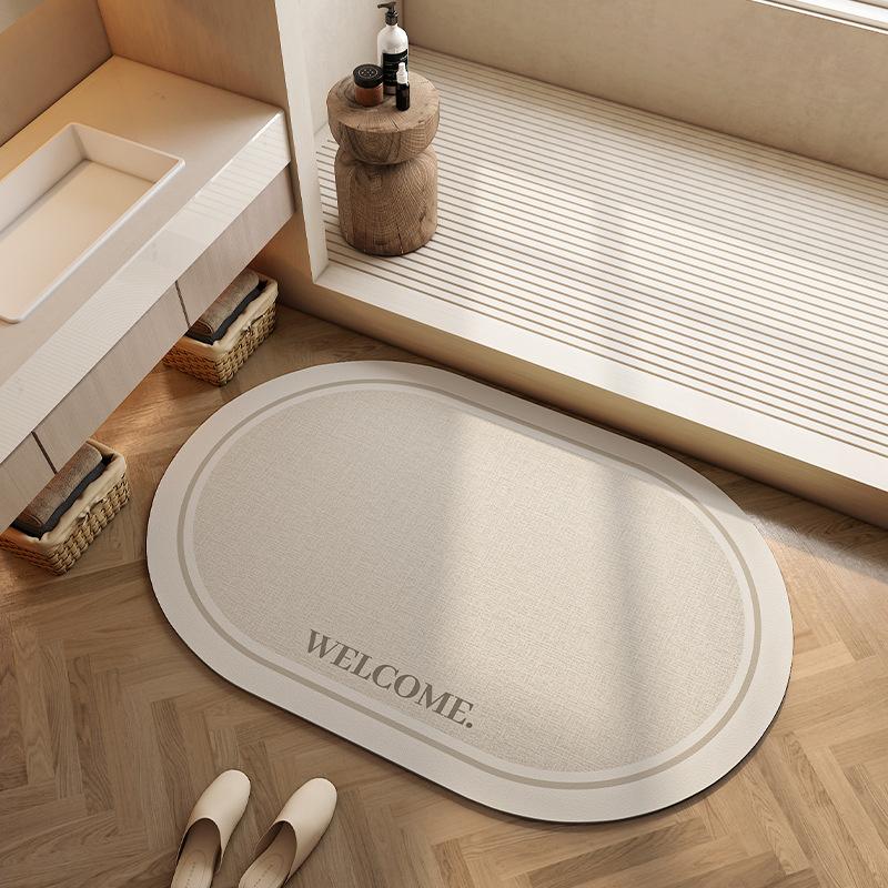 Diatomite Foot Mats Bath Mat Bathroom Absorbent Quick Dry Diatomite Mud Toilet Rug Shower Pad For Living Room Washable