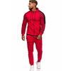 Men's  Winter Pocket Sweatshirt Top Pants Sets Sports Suit Tracksuit  