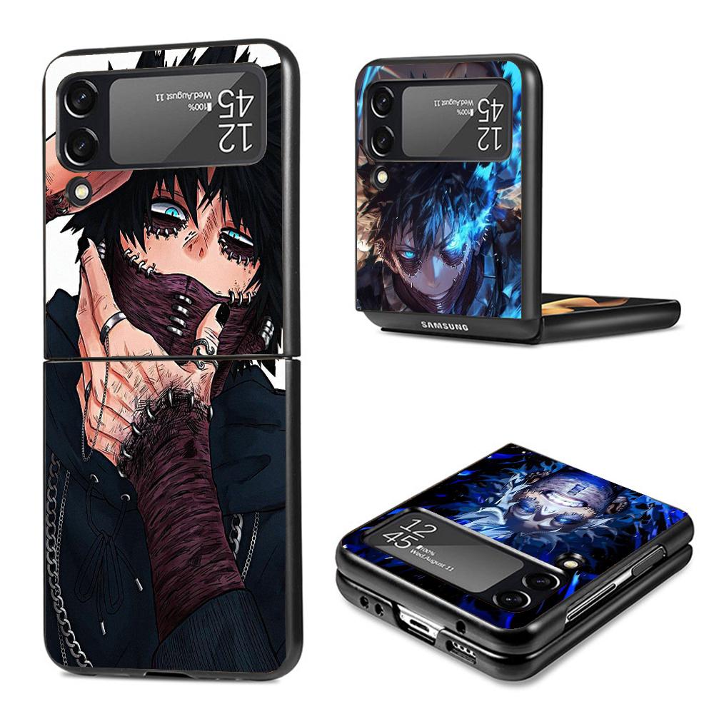 Dabi MHA My Hero A-Academy Phone Case For Samsung Galaxy Z Flip3 Flip4 Flip5 Flip6 Flip7 For Z Flip 7 6 5 4 3 5G Hard Folding Co