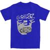 Mens 2D Printed T-Shirt Music Band Gorillaz T-Shirts Fashion Beach Tee Shirt Vintage Print Cotton Tops
