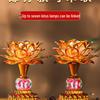 Seven-Color LED Rechargeable Buddha Offering Lamp - Lotus Design for Home and Guanyin Devotion.