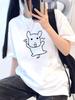 2026 White Tee Tops Cute Puppy Printed Shortsleeve Tshirt Casual Summer Comfortable Unisex Cartoon Illustration Y2k Vintage