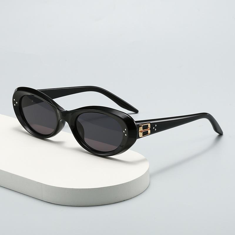Stylish Cat-eye Retro Oval Sunglasses for Women and Men, High-end Eyewear