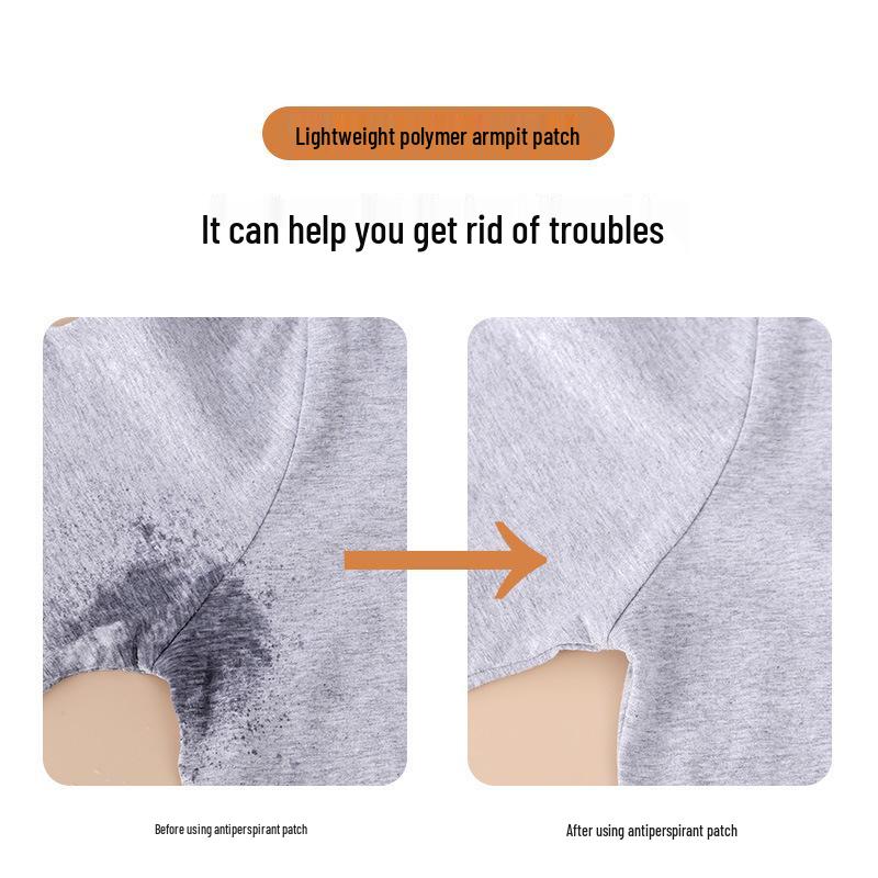Almofadas Descartáveis Absorventes de Suor: Adesivos Anti-Sujeira para Axilas, Aba de Chapéu e Gola, Branco