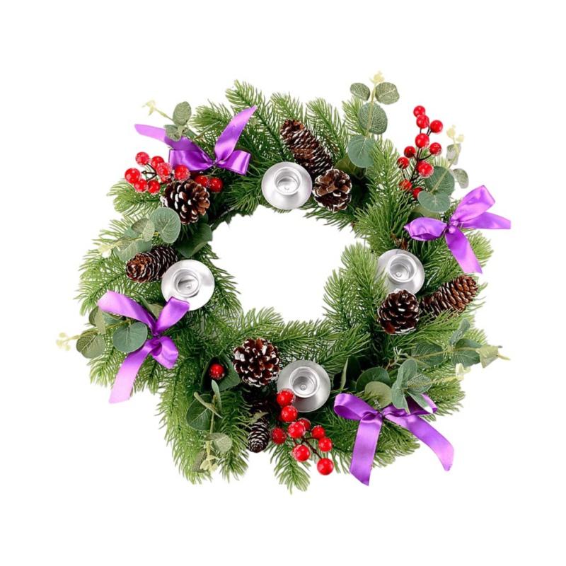 

Рождественские свечи кольца центральное украшение свеча подсвечник венок для свадьбы вечеринки новогодние рождественские украшения 30 см 30cm