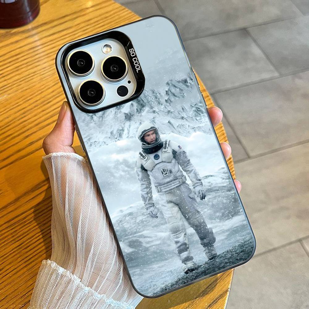 Classic Science Movie I-Interstellar Phone Case For iPhone 16 17 15 14 12 13 Pro Max Black Color Shockproof Cover iPhone12