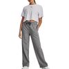 Under Armour Casual Pants Women's Gray Moderate Straight Fit Pants Unisex 1381847-025