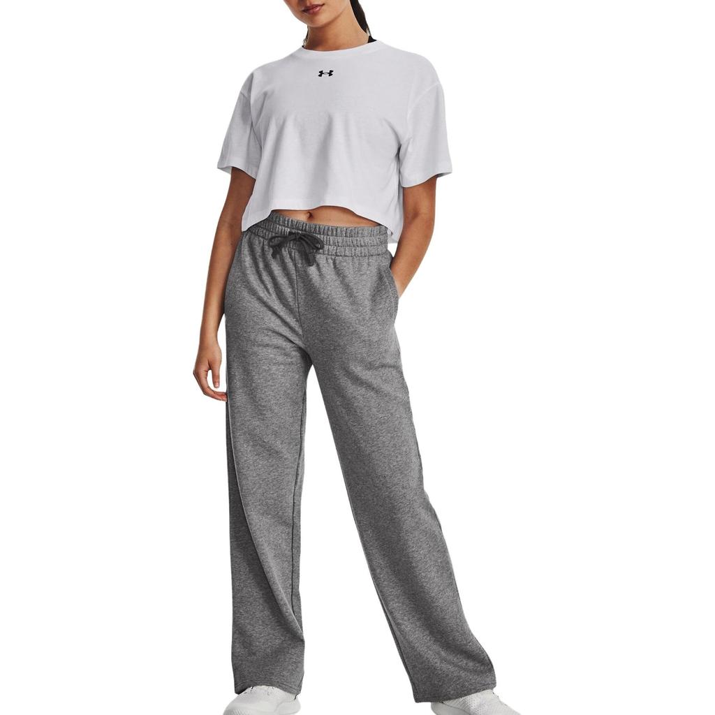 Under Armour Casual Pants Women's Gray Moderate Straight Fit Pants Unisex 1381847-025