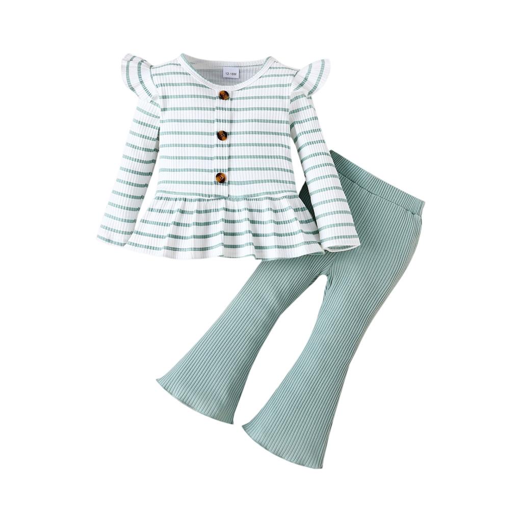 Kids Casual Long-Sleeve Set, Comfortable Daily Wear Outfits