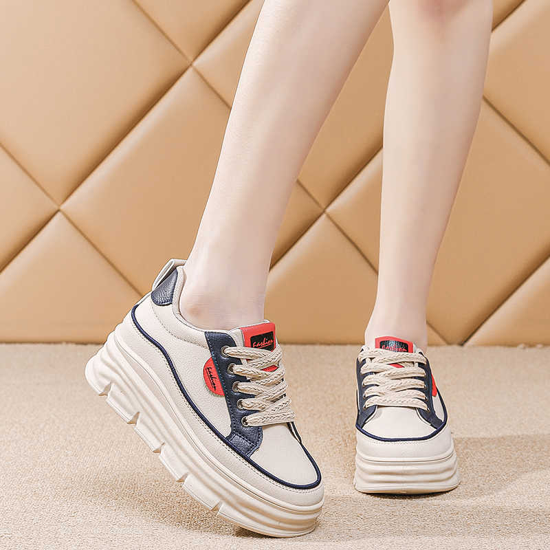 Fashion Normal Leather High Top Sneakers Women Red Sneakers Woman Sports Boots Shoes Over Boots Snekers Luxus Best-selling Outing
